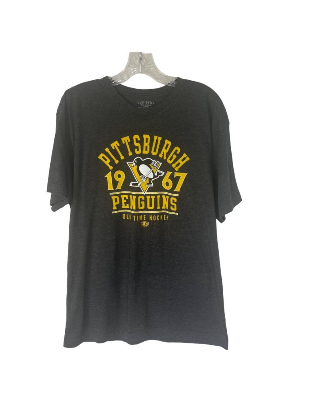 Old Time Hockey Pittsburgh Penguins Tshirt Mens Large Gray NHL